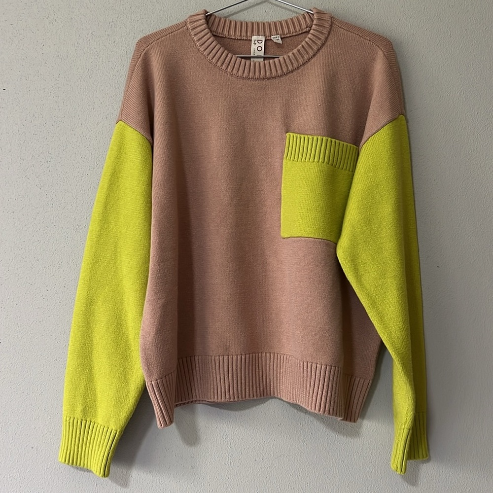 DOLAN Colorblock Crewneck Sweater
